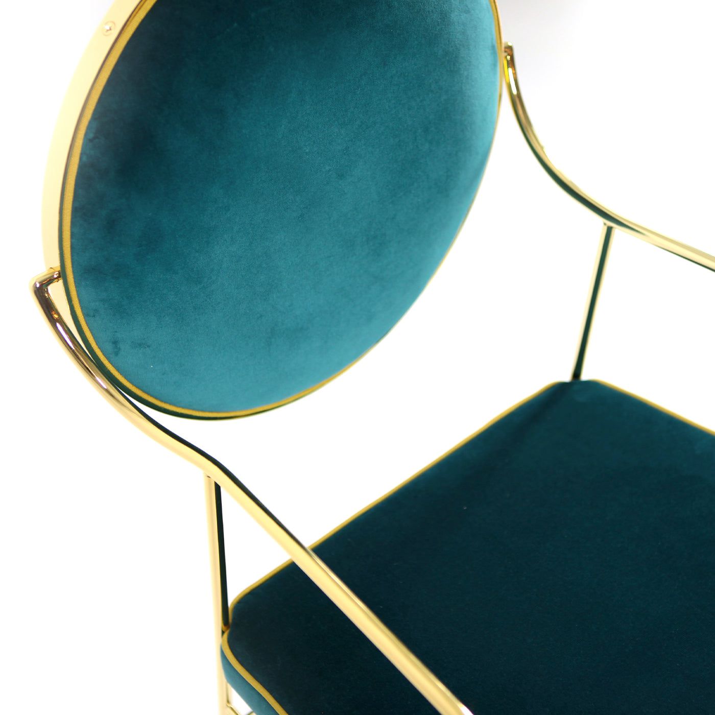 Set of 2 Luigina Gold and Peacock Blue Chair - Alternative view 2