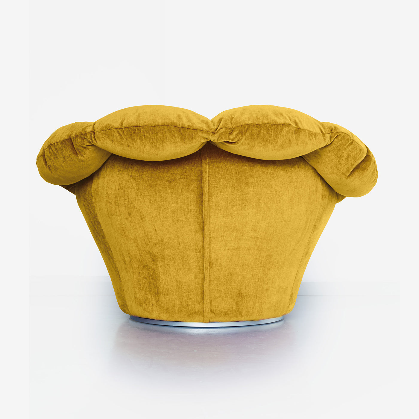 Twelve Round Earthy Gold Velvet Armchair - Alternative view 3