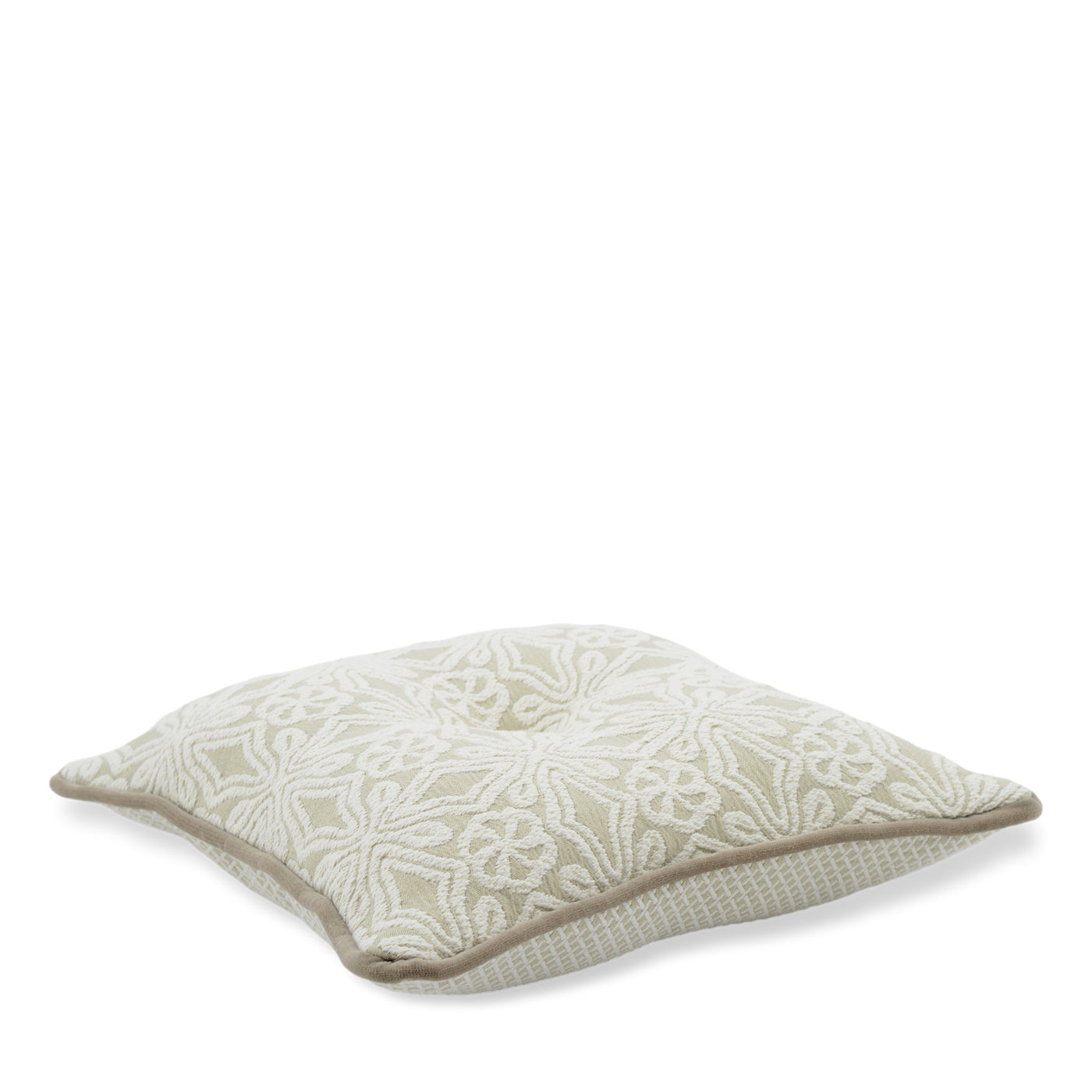 Coussin Carrè en tissu Jacquard ivoire - Vue alternative 2