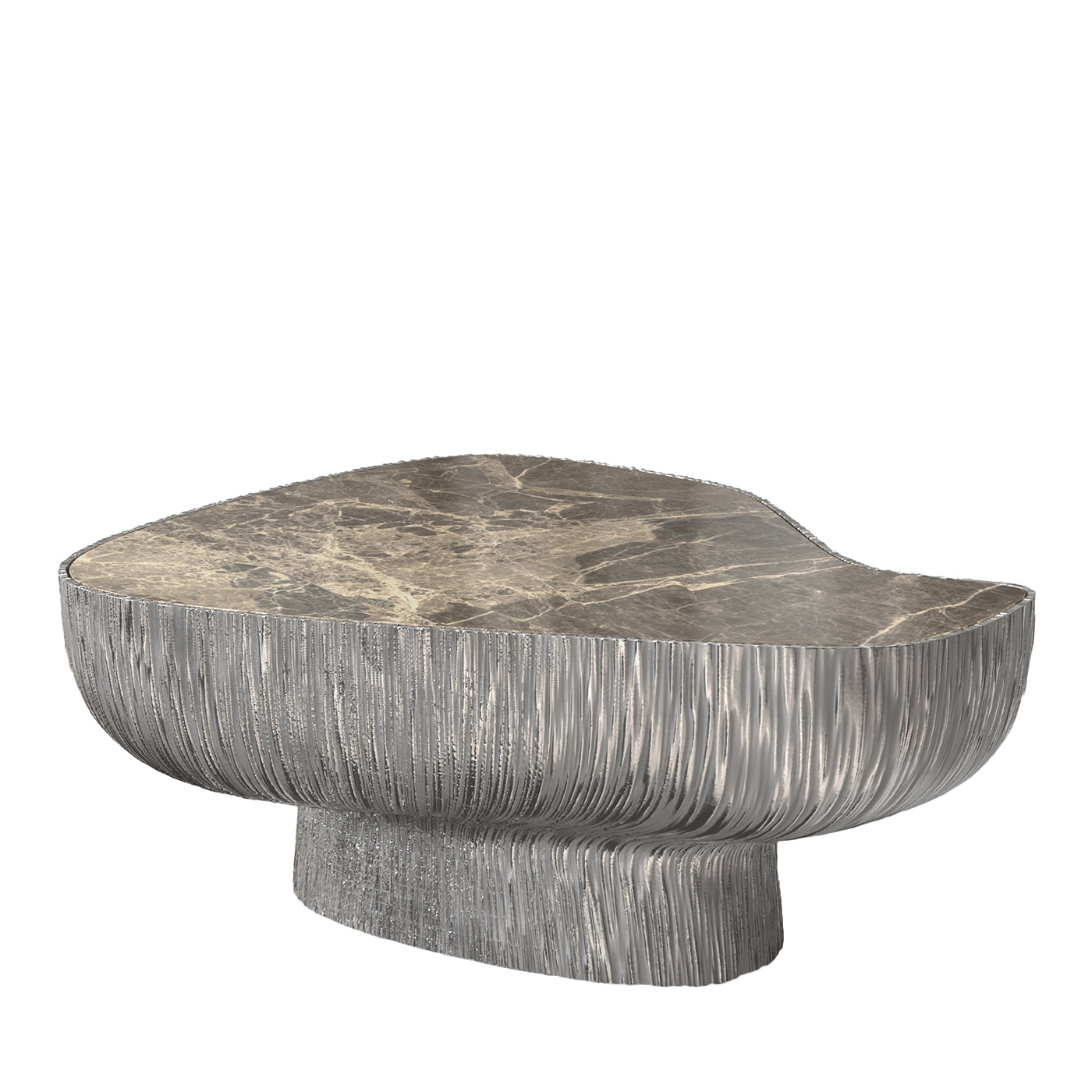 Giava V2 Irregular Breccia Paradiso Marble & Metal Coffee Table - Main view