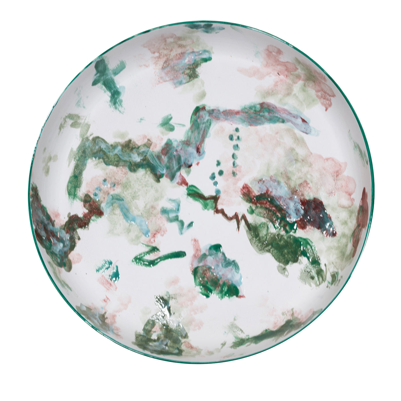 Ciotola grande da centrotavola in ceramica dipinta a mano Apollo - Vista principale
