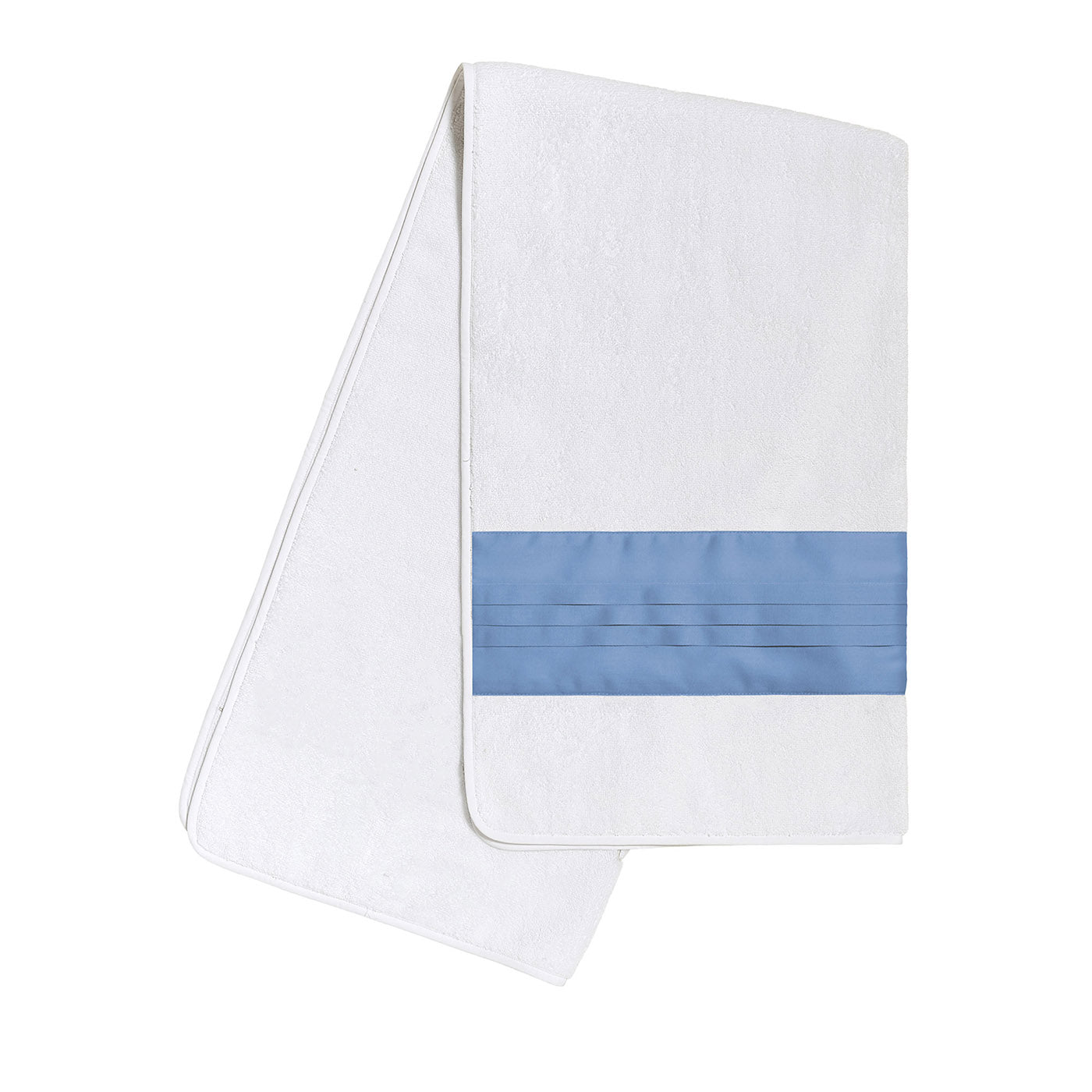Plissè White & Country Blue Bath Towel - Main view