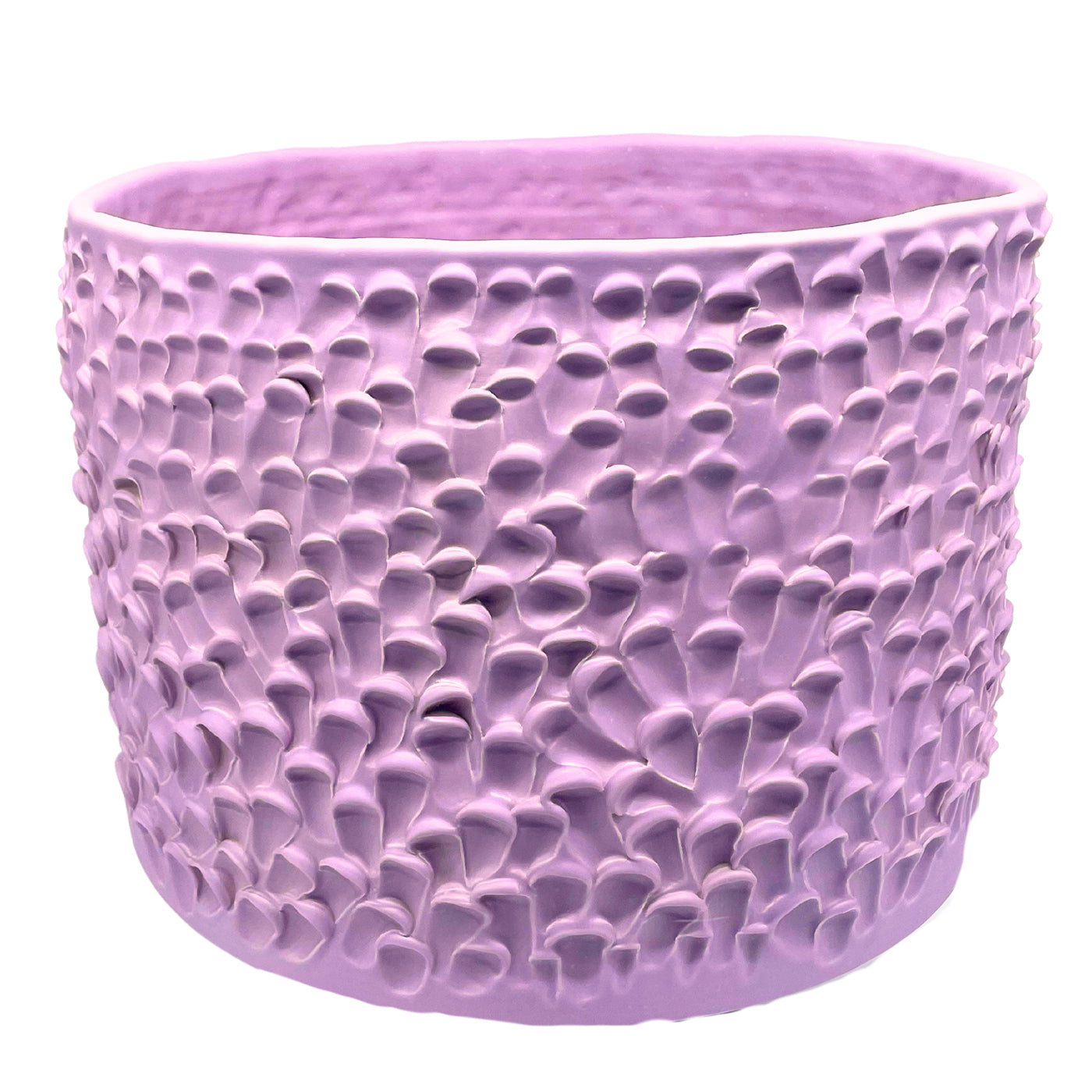 Vaso in Ceramica Tubone Serie Onda Lilla Campanula - Vista alternativa 1