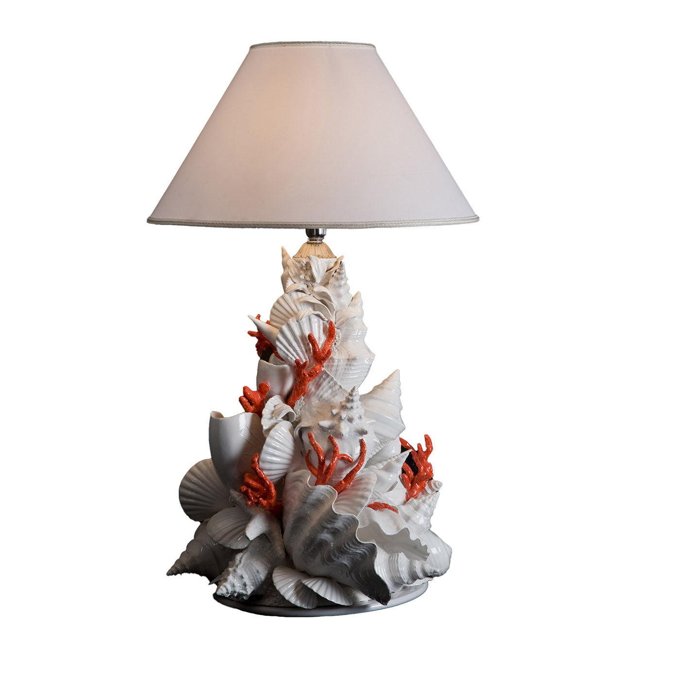 Lámpara de mesa Bea White & Coral de Antonio Fullin - Vista principal
