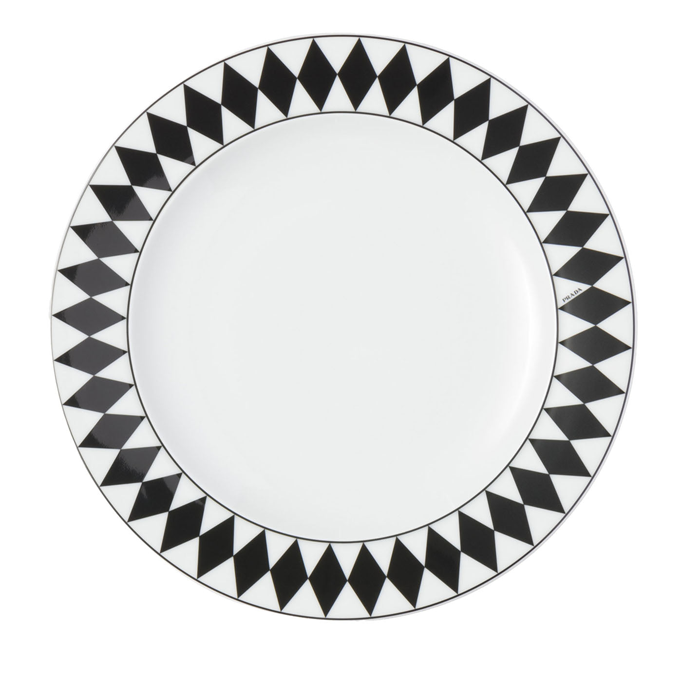 Set de dos platos llanos de porcelana Checkerboard - Vista principal