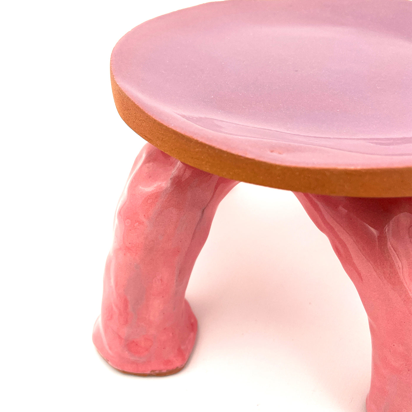 Fungo Series Lilac and Quartz Pink Ceramic Foodstand  - Alternative view 2