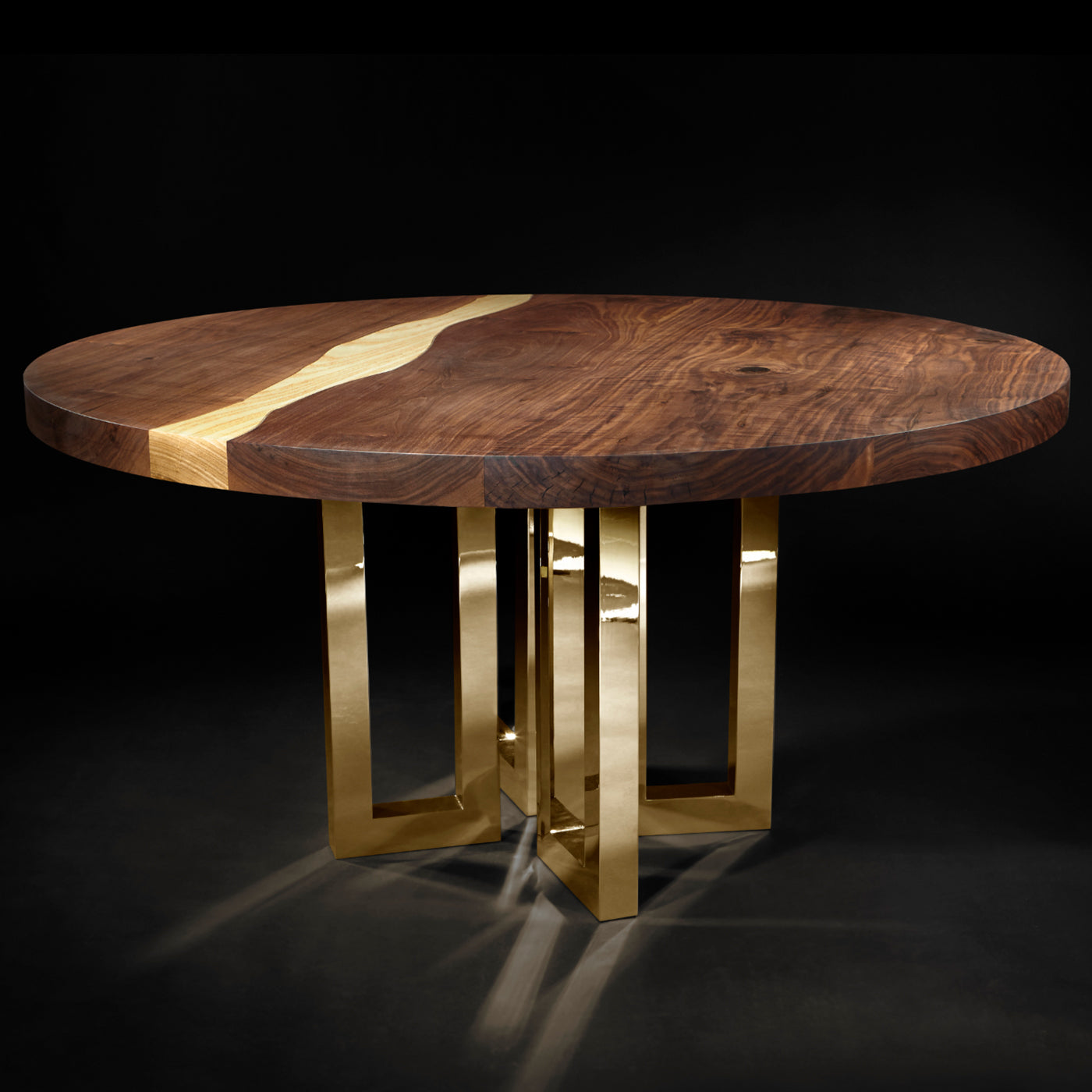 Il Pezzo 6 Round Table Gold-Ash - Alternative view 1