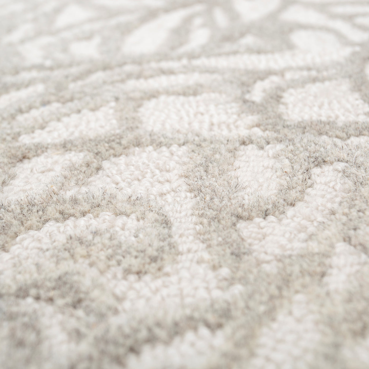 Tapis touffeté à la main Lunar Landscape blanc et gris naturel - Vue alternative 2