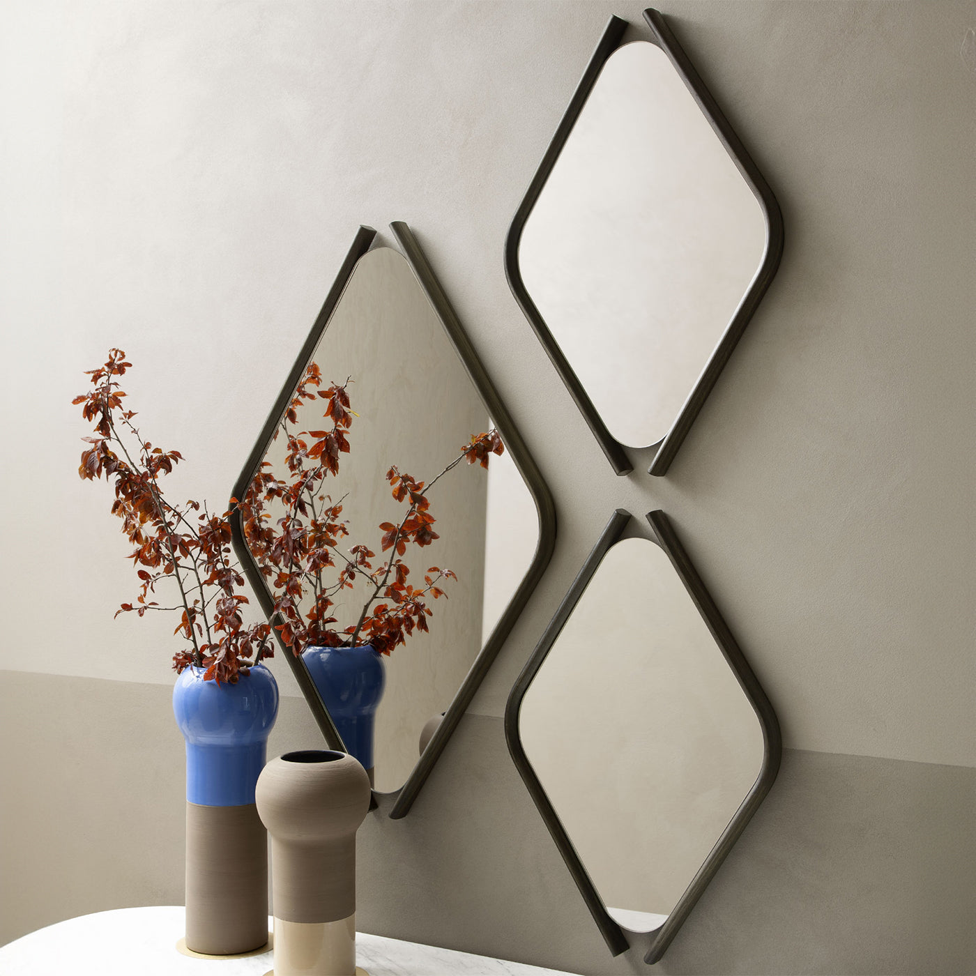 Wood Eye Bis Pair of Mirrors with Solid Oak Frame - Alternative view 4