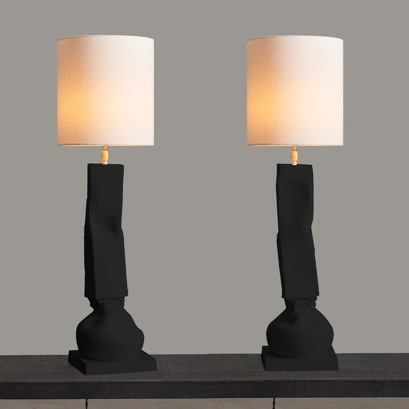 Nove+Crespano Onyx Black Ceramic Table Lamp - Alternative view 2