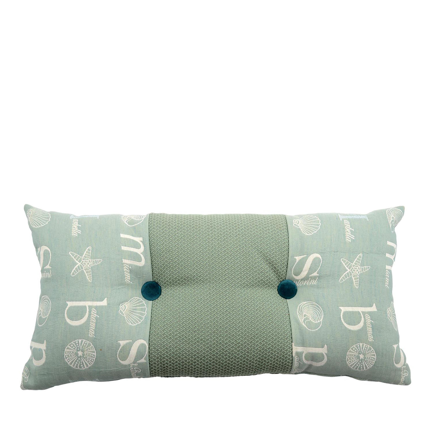 Cucù Cushion with buttons in Jacquard Fabric - Main view