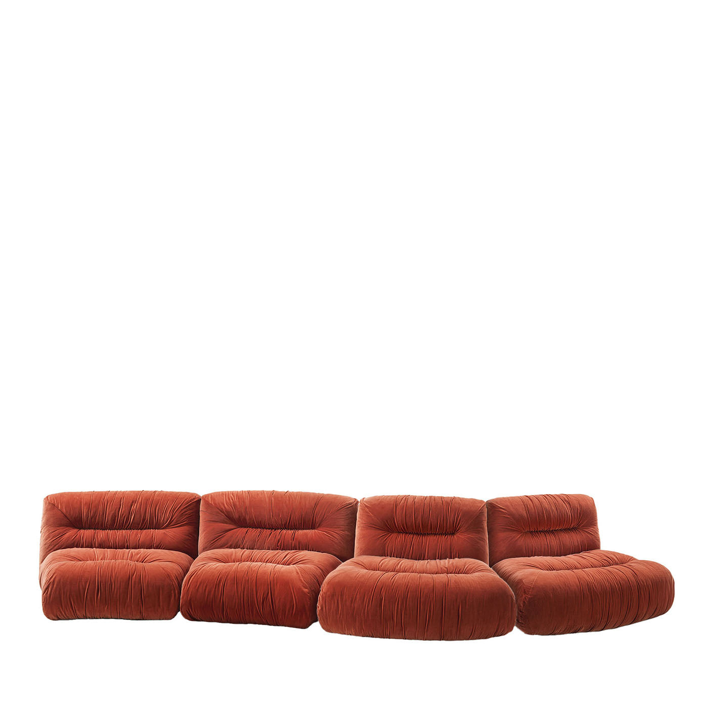 Mambo Modular Orange Fabric Sofa by Lorenza Bozzoli - Main view