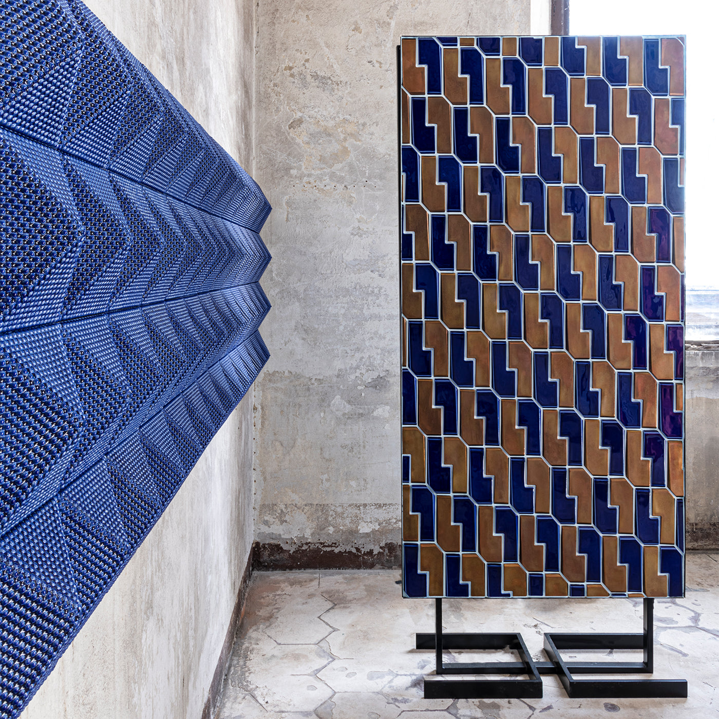 Cross 10 Blue Wall Covering by Marta Martino - Alternative view 3