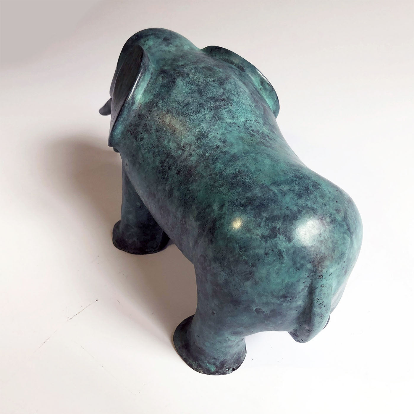 Scultura in bronzo di elefante africano - Vista alternativa 2