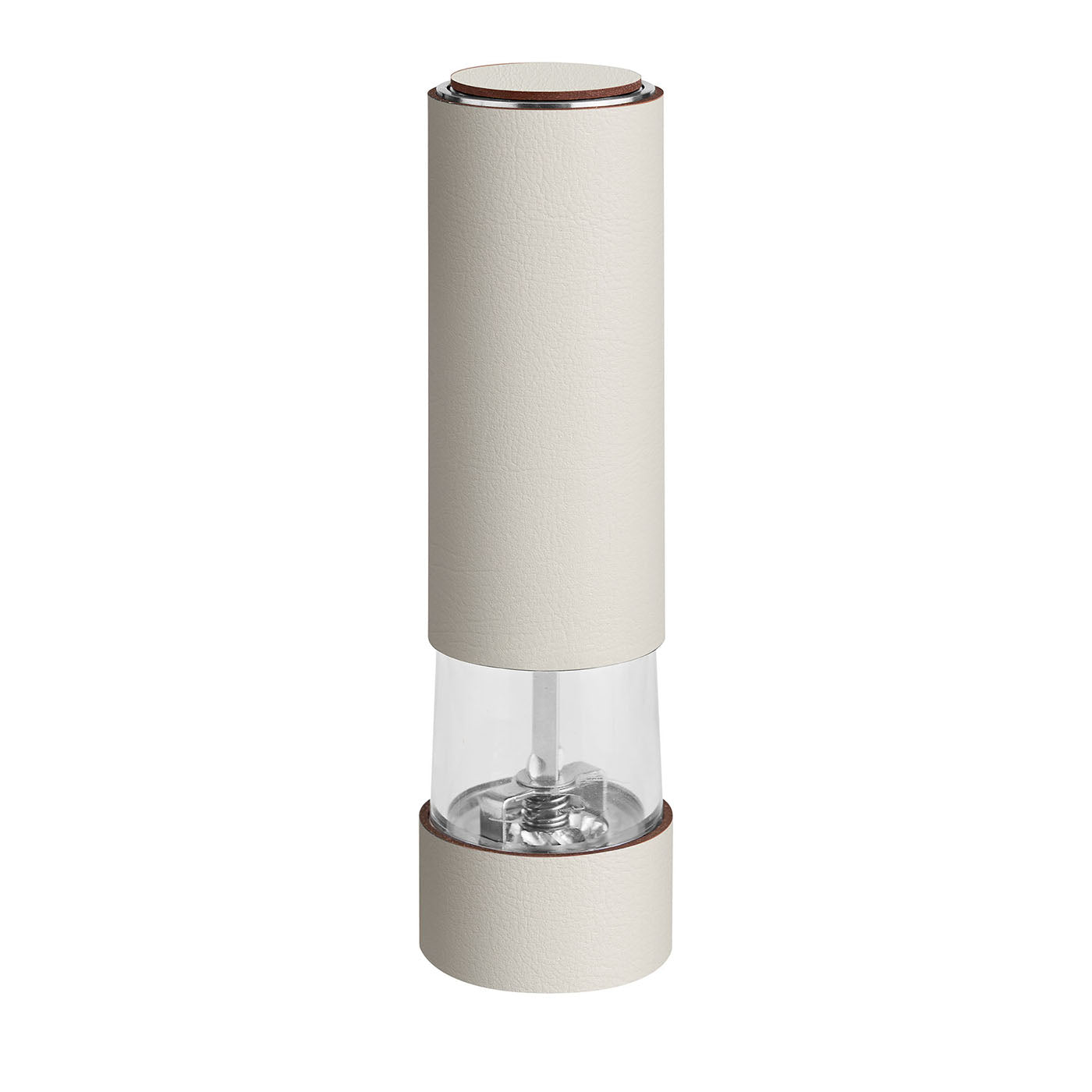 White Leather Salt & Pepper Mill - Main view
