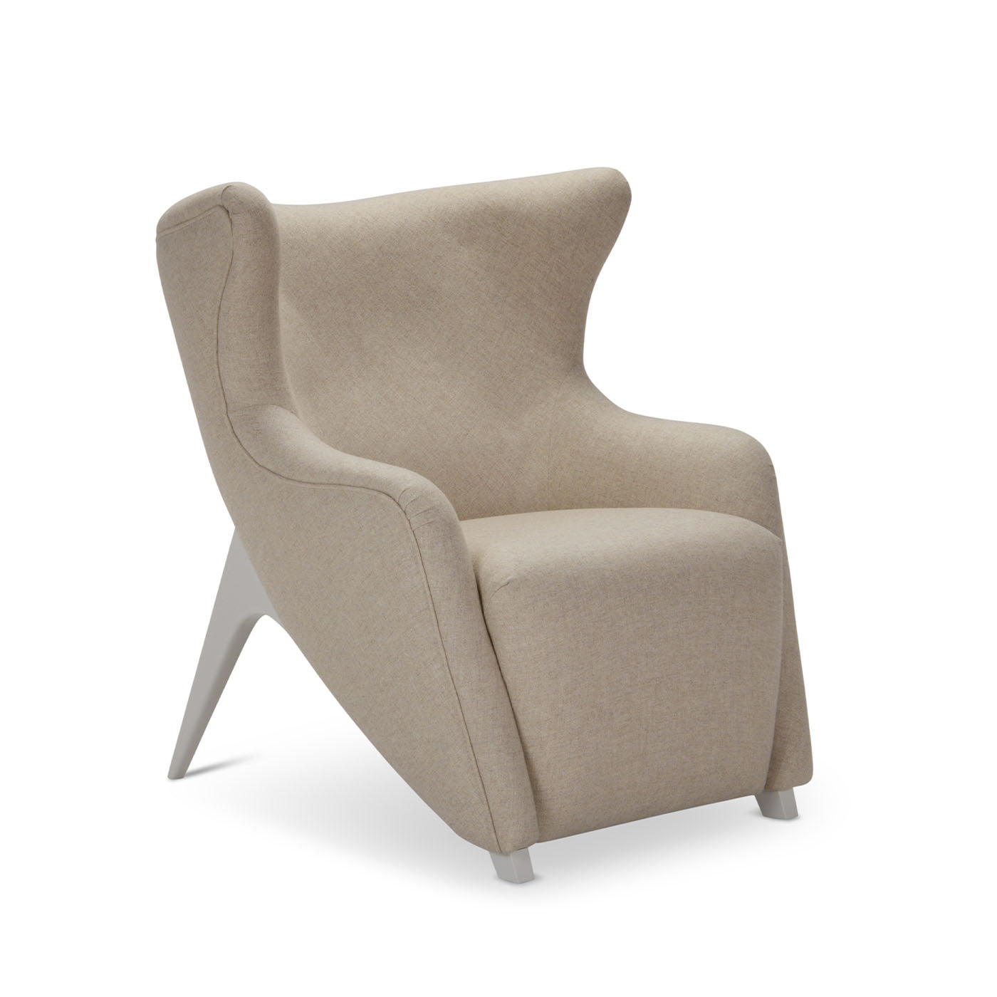 Sillón bajo Gea beige y blanco de Giovanni Tommaso Garattoni - Vista alternativa 1