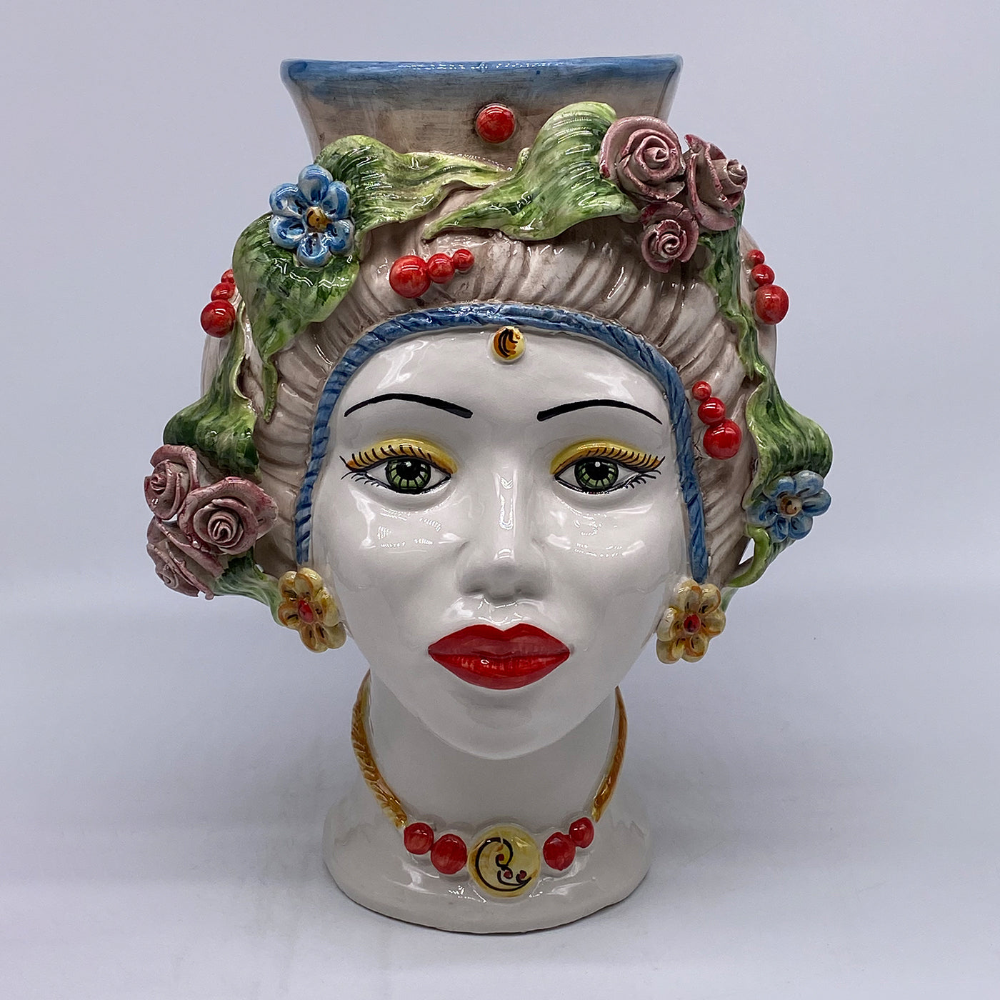 Lady Mediterraneo Moor's Head Vase Flowers & Fruits - Alternative view 5