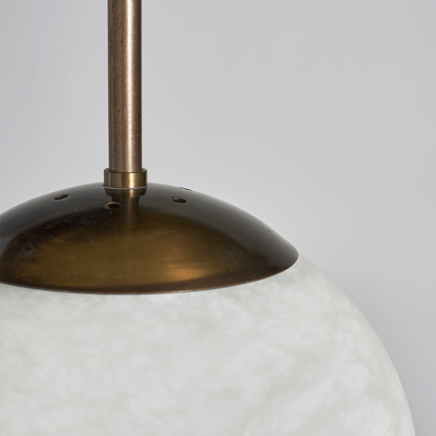 "Maxi Alabaster Moon" Pendant Lamp in Bronze - Alternative view 1