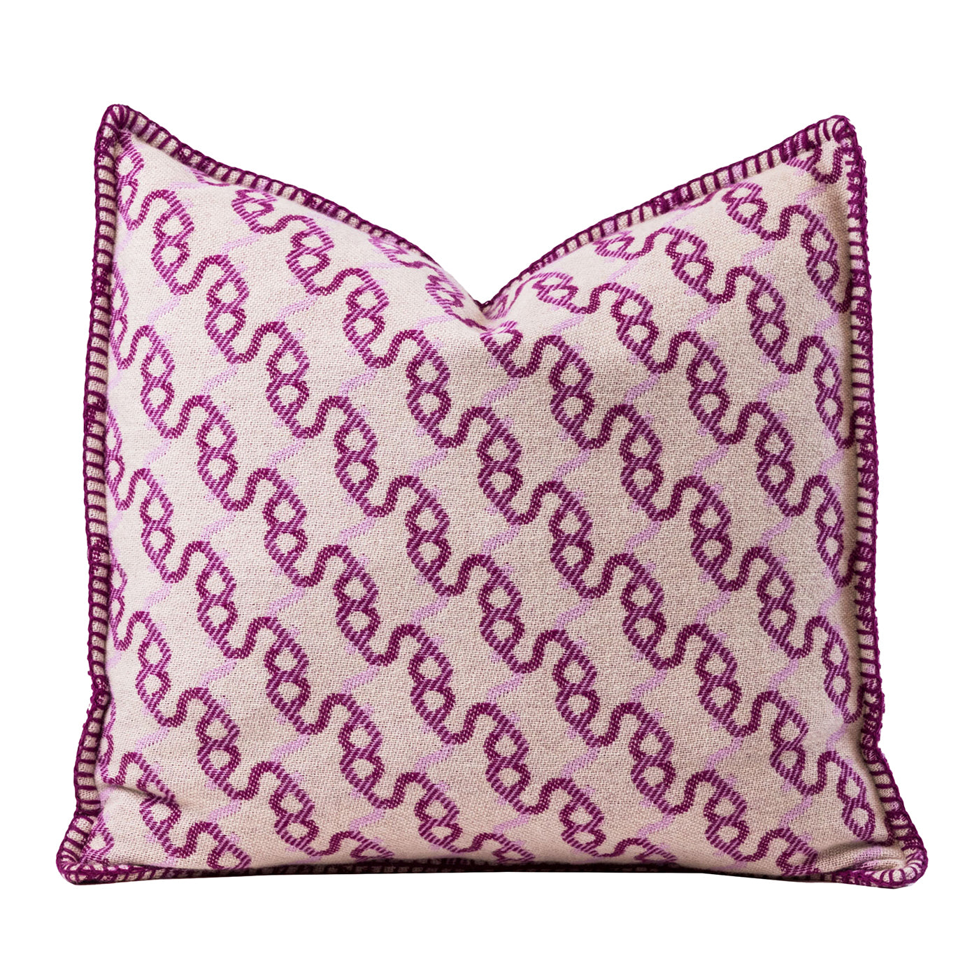 Signature Wool and Cashmere Pillow in Plum - Main view