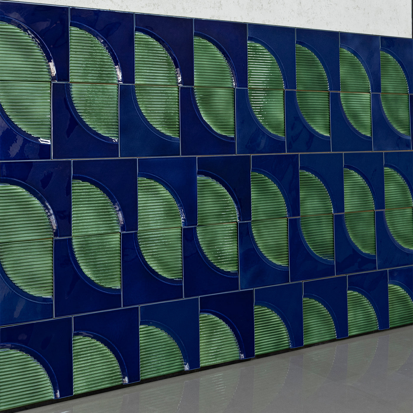 Arena Blue-And-Green Wall Covering by Giacomo Totti - Alternative view 1