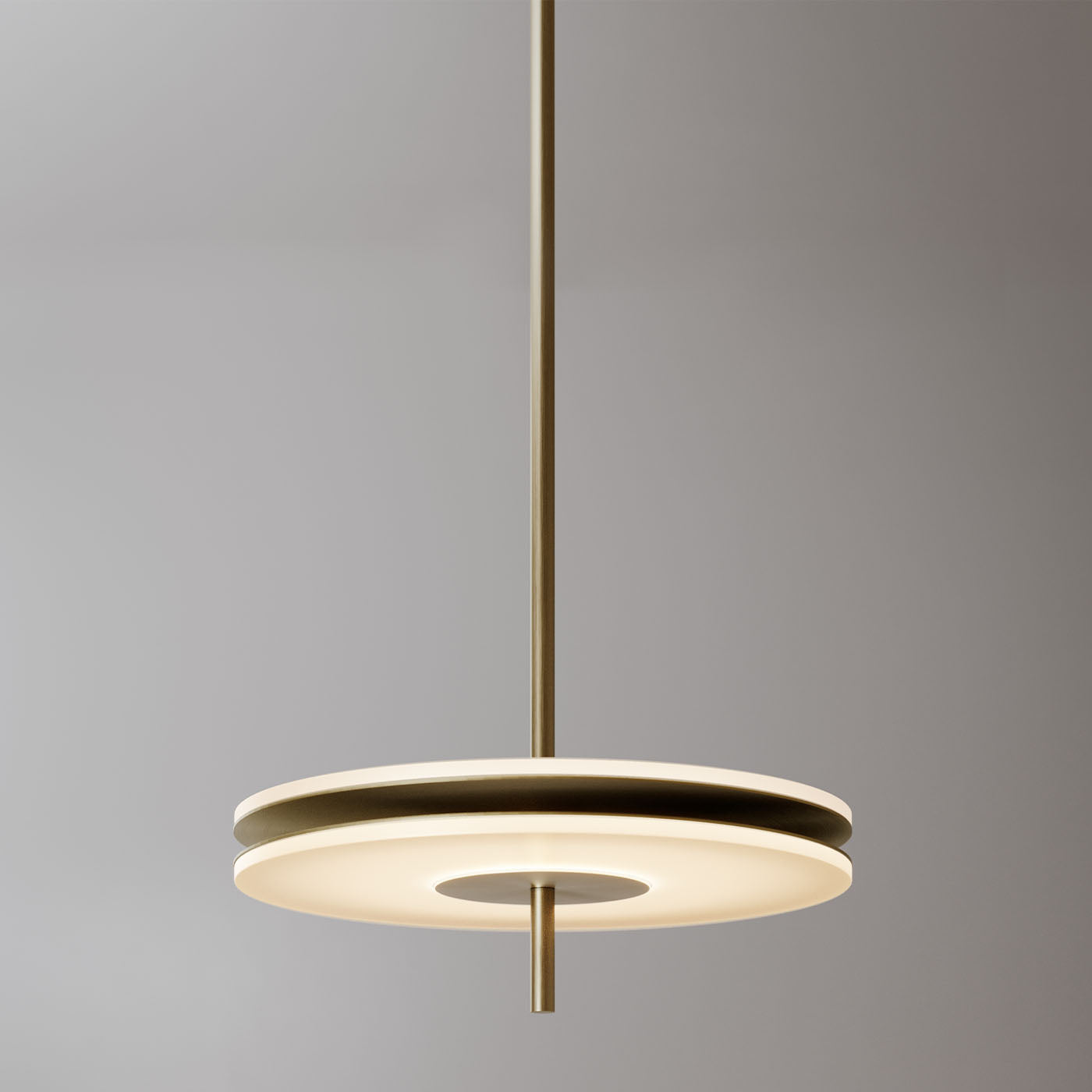 Soul Suspension Lamp In Light Burnished Brass - Alternative view 2