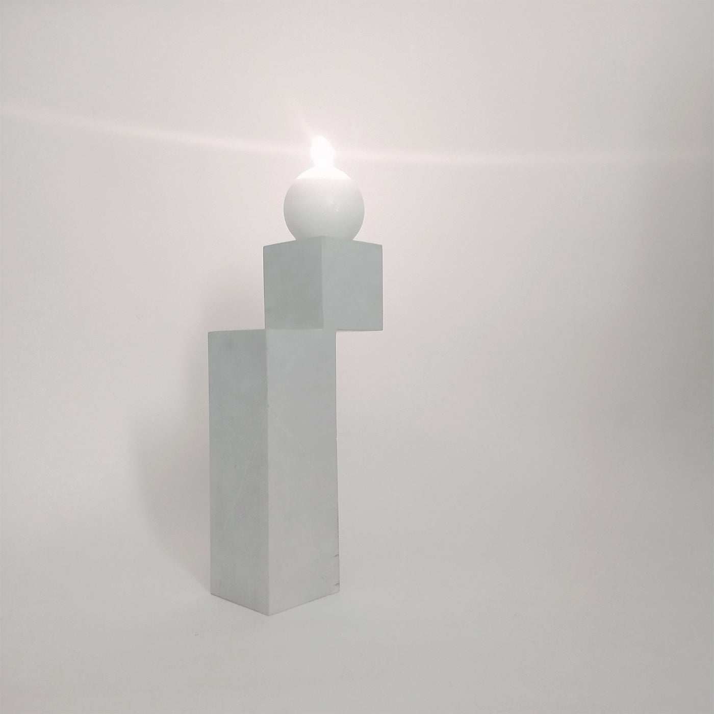 A White Natural Stone Candleholder - Alternative view 4