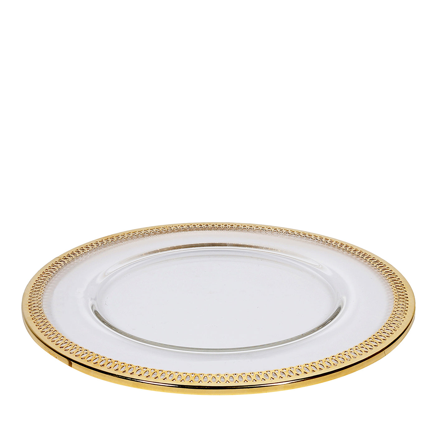 Glass Charger Plate with 24K Gold #3 - Main view