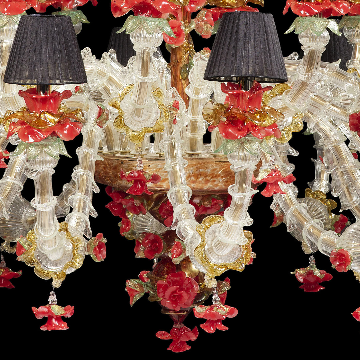 Rezzonico-style Red and Gold Chandelier - Alternative view 4