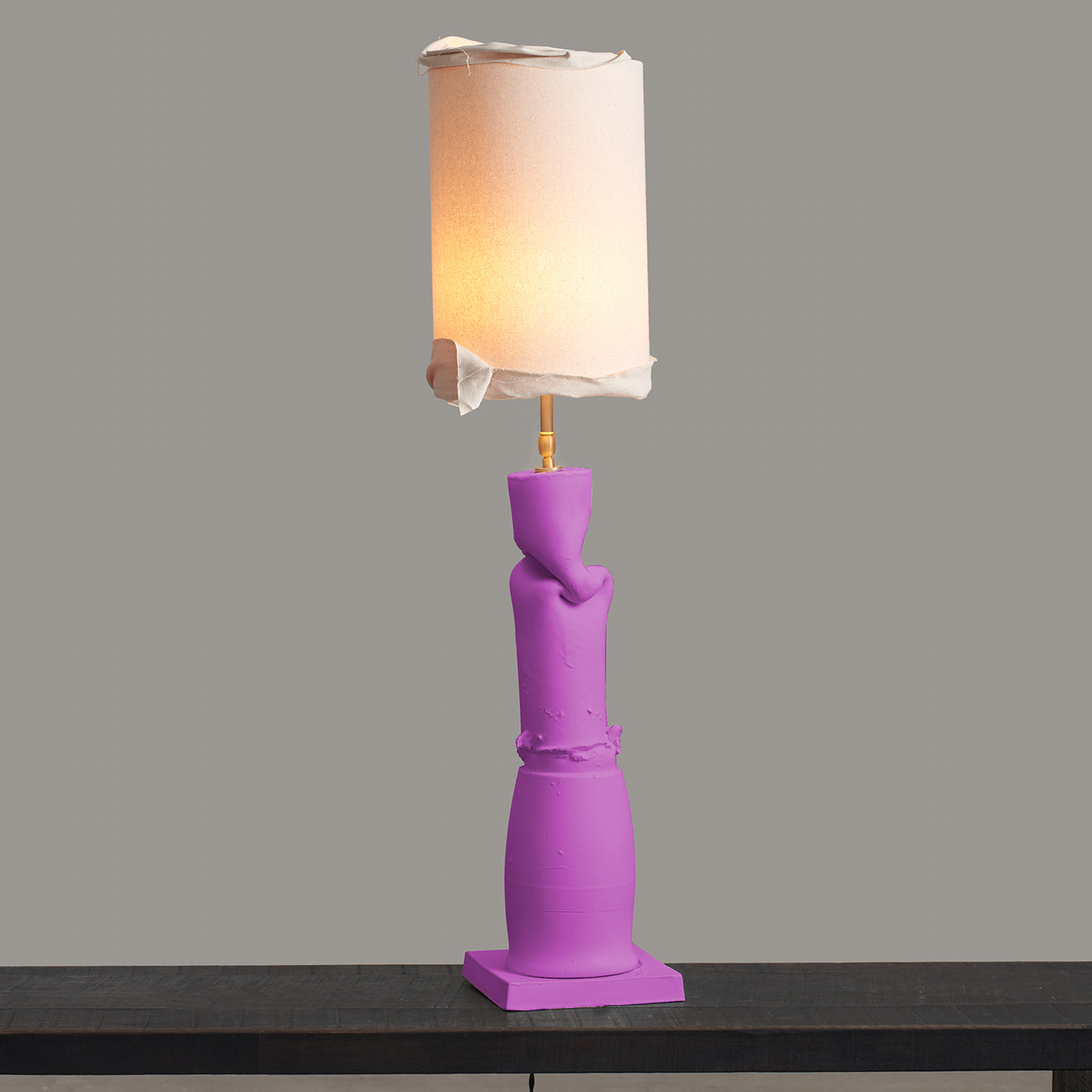 Treviso+Asiago Cosmos Pink Ceramic Fringed Table Lamp - Alternative view 1