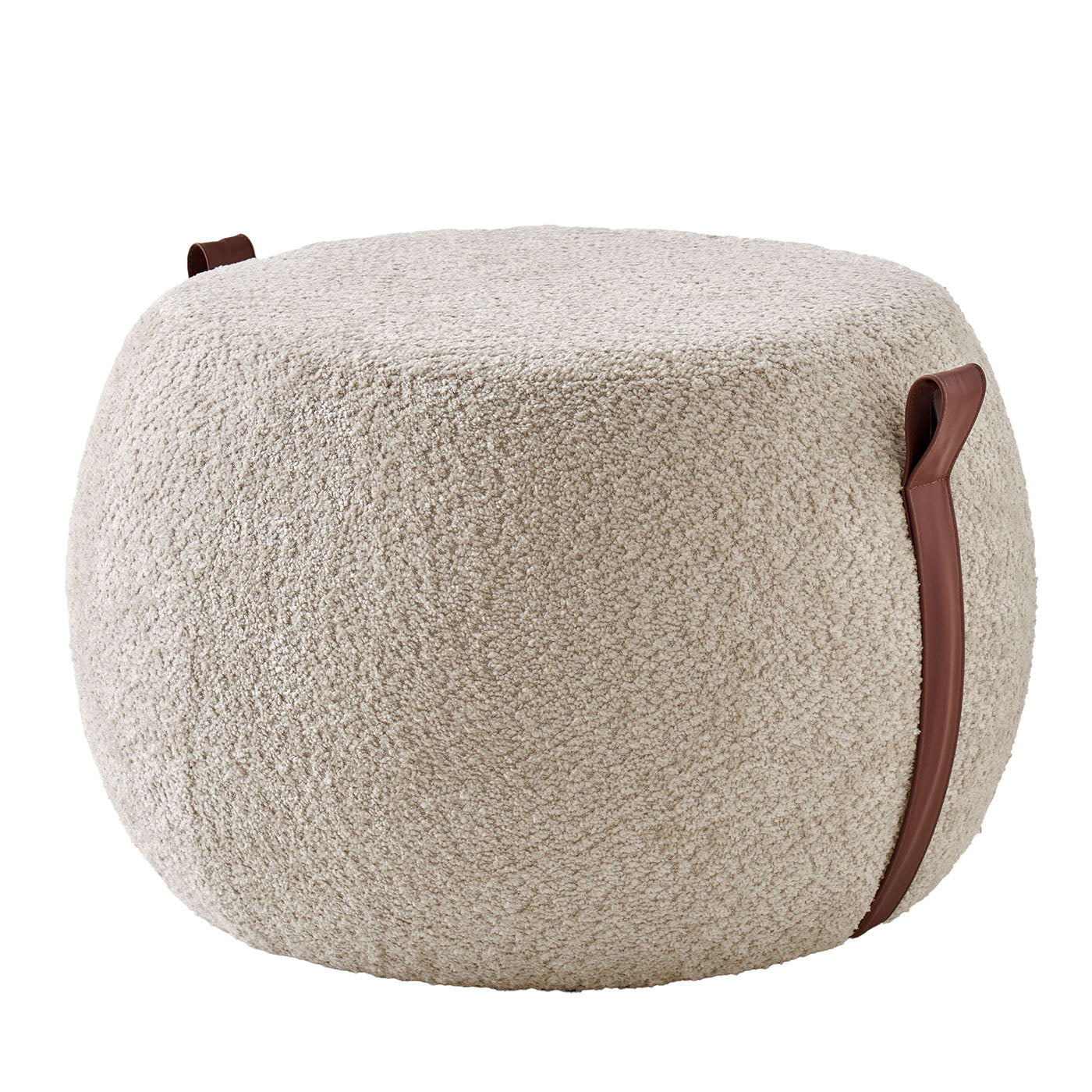 Domino Beige Boucle Pouf - Main view