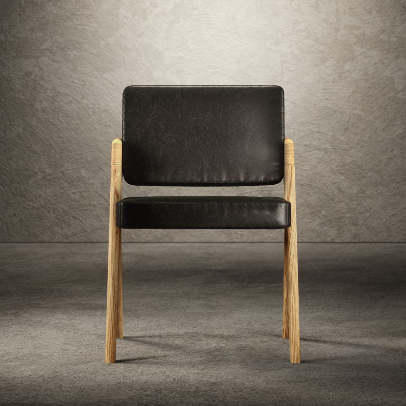 Souvenir Armless chair Black Leather - Alternative view 2