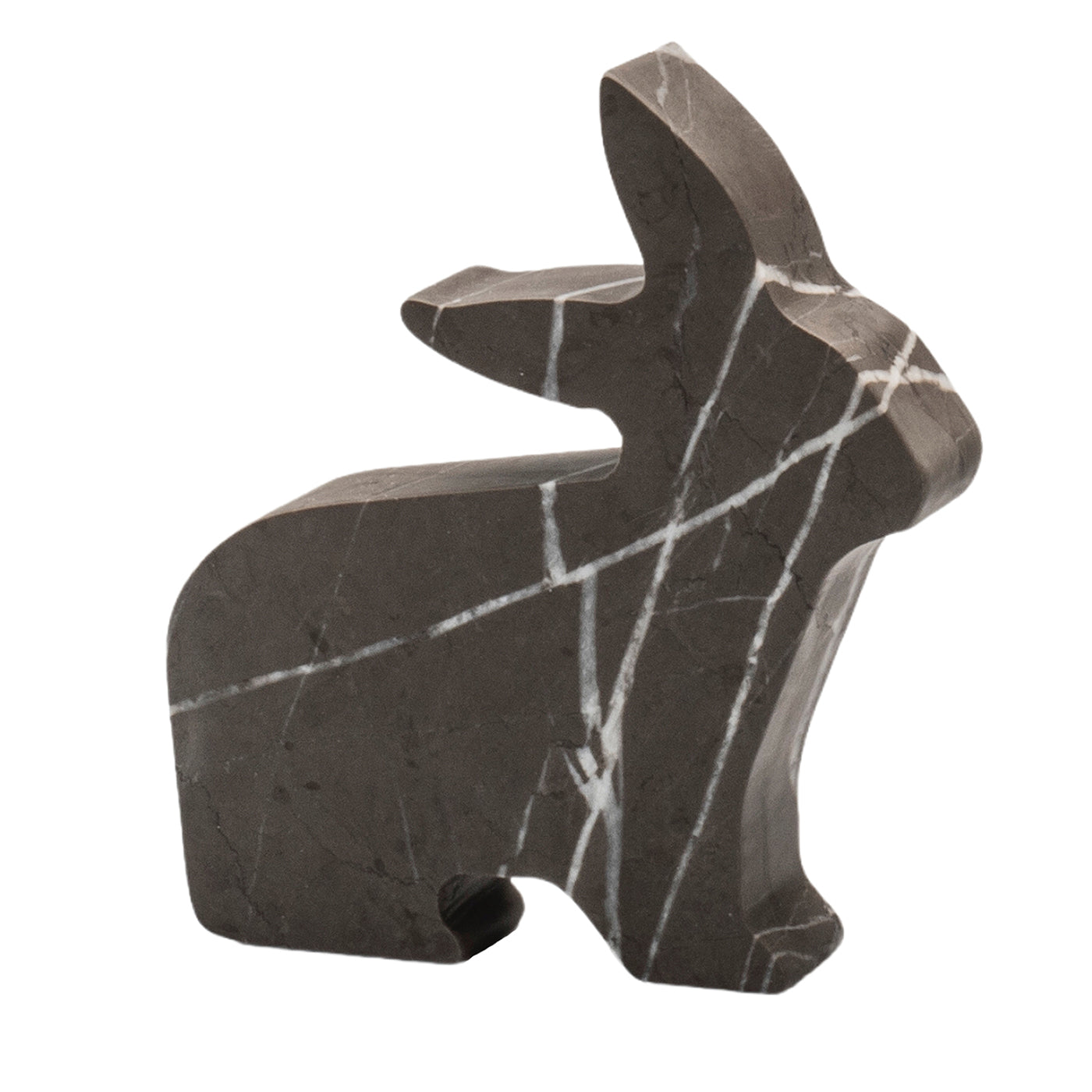 Coniglio Kleine graue Statuette von Alessandra Grasso - Hauptansicht