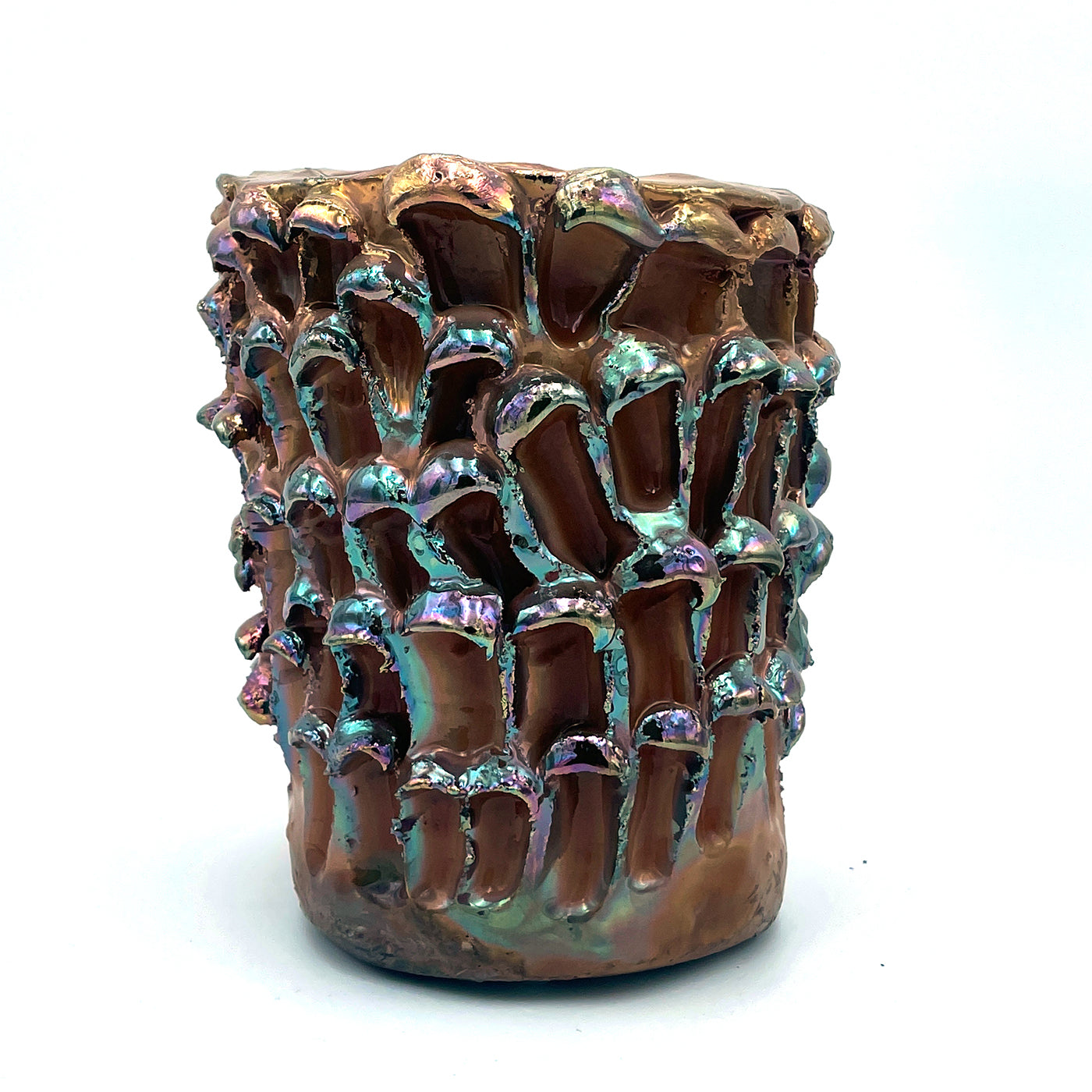 Onda Iridescent Metallic Raku Vase #11 - Alternative view 4