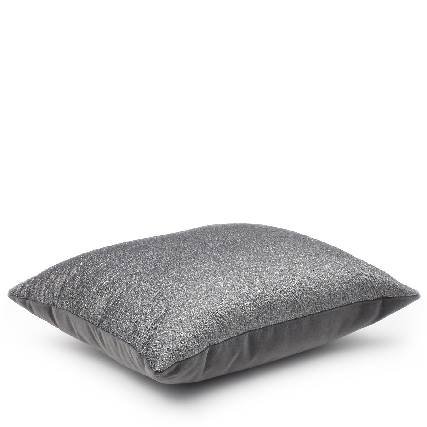 Silver square Carrè Cushion in Dry Coktail Jacquard Fabric - Alternative view 2