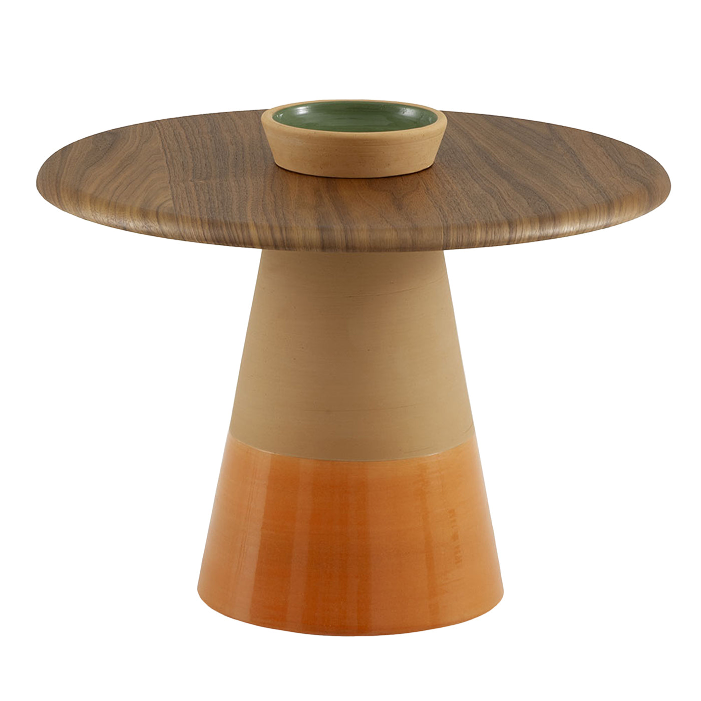 Sablier Tall Table with Clay Base & Canaletto Walnut Top - Main view
