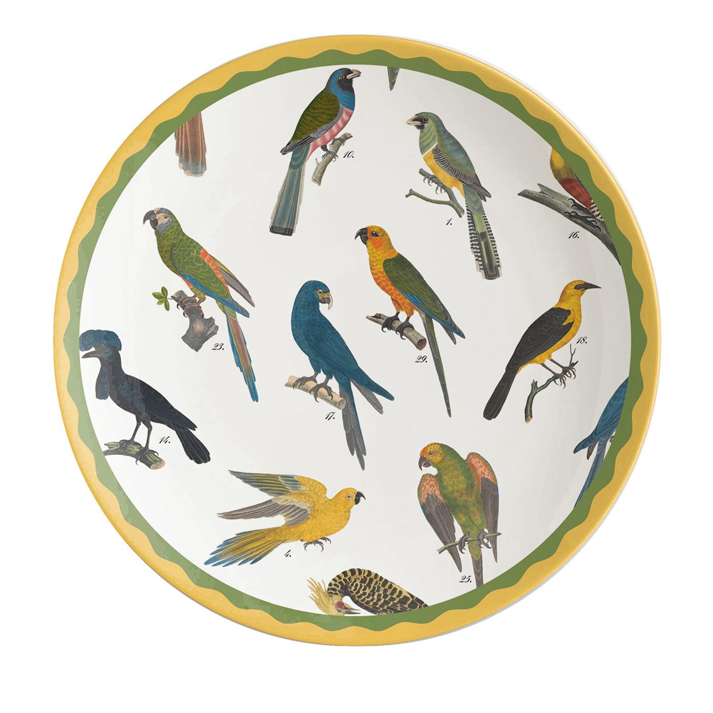 Cabinet De Curiosités Satz von 2 Porzellan Dessertteller mit Vögeln - Hauptansicht