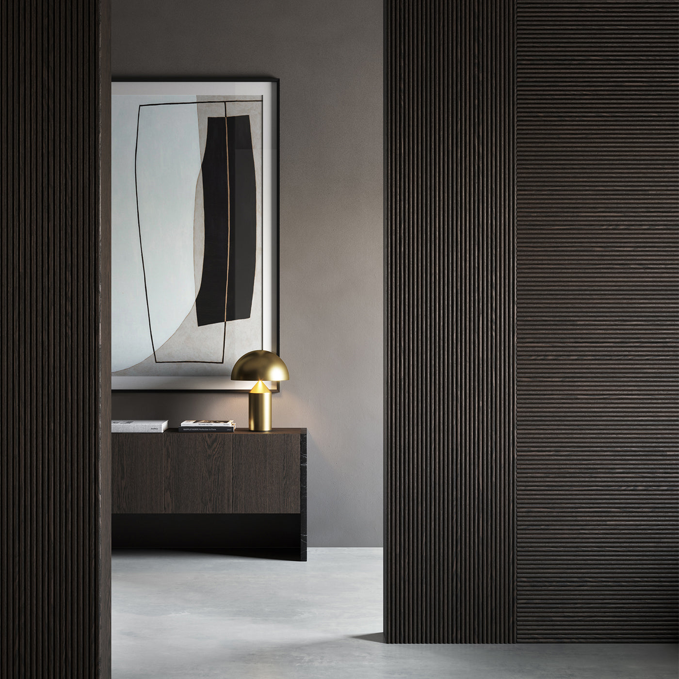 Brug brown veneered wood with matching side panels sideboard - Alternative view 4