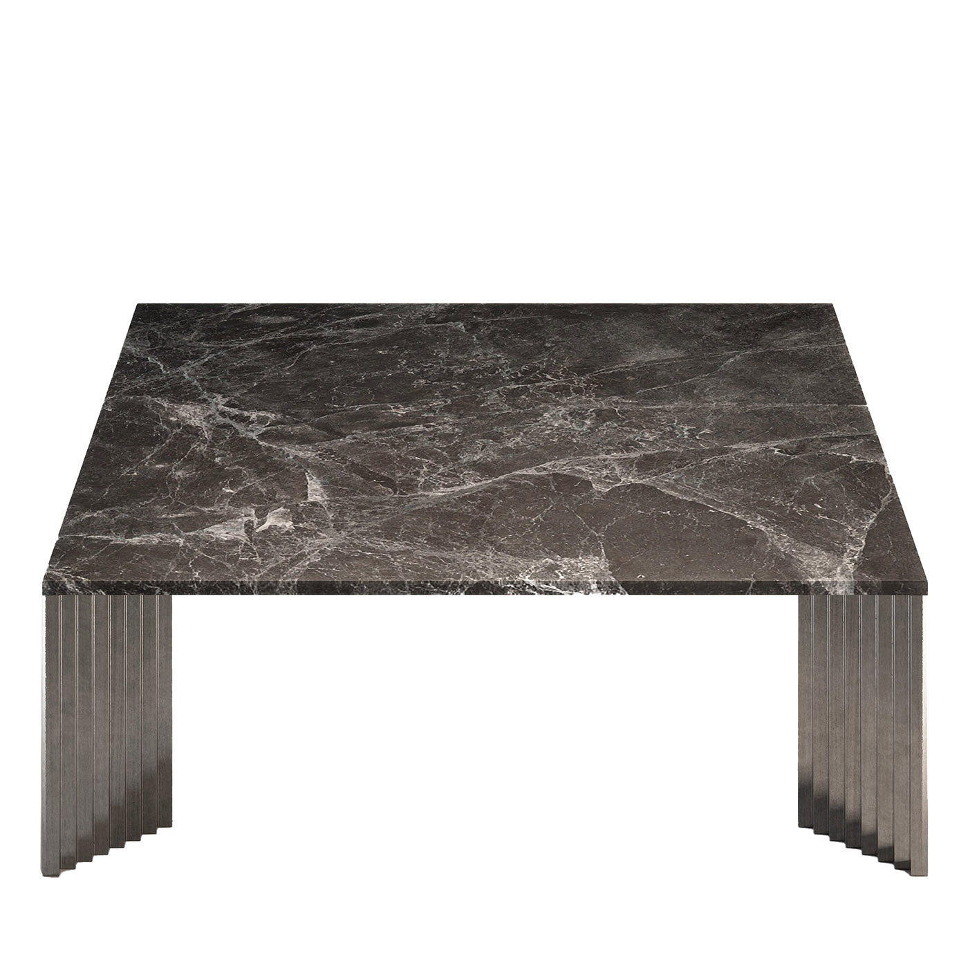 Mesa de centro con tapa de mármol gris Piero Emperador - Vista alternativa 1