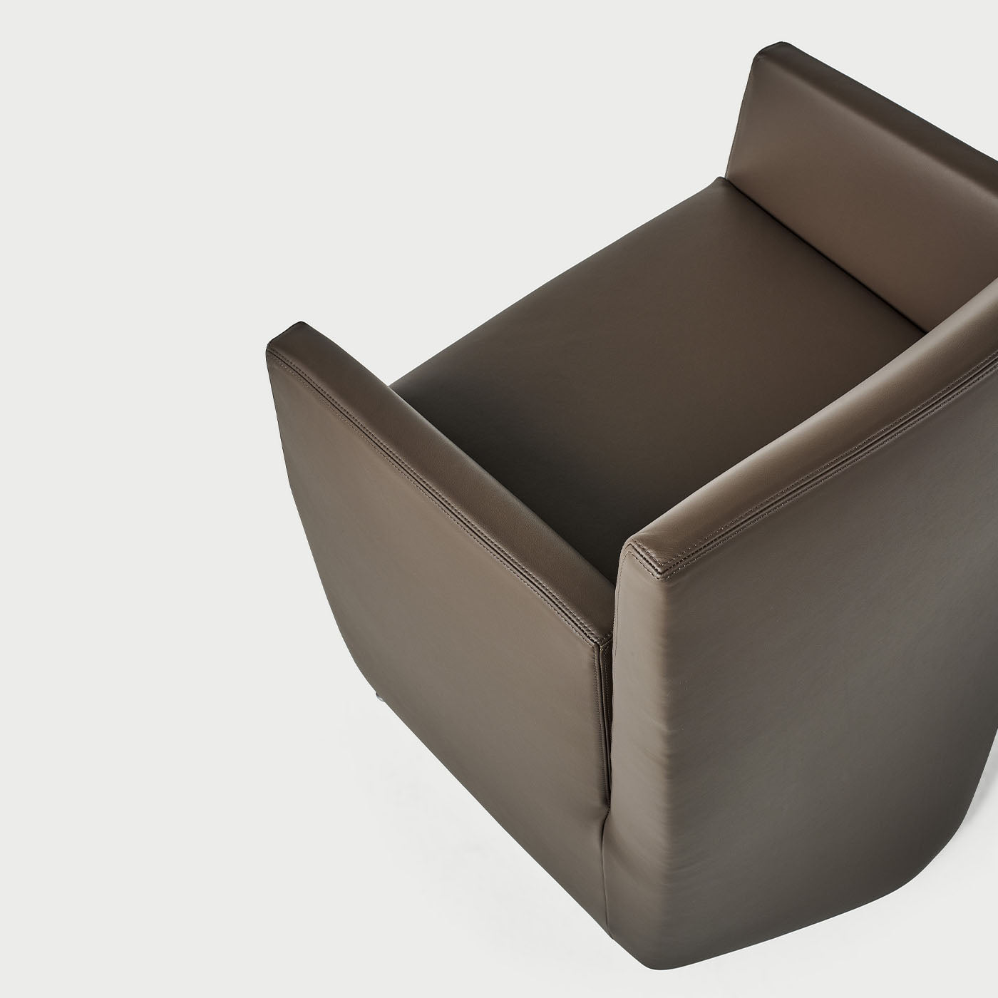 Caprilarge Brown Leather Armchair by Hannes Wettstein - Alternative view 3