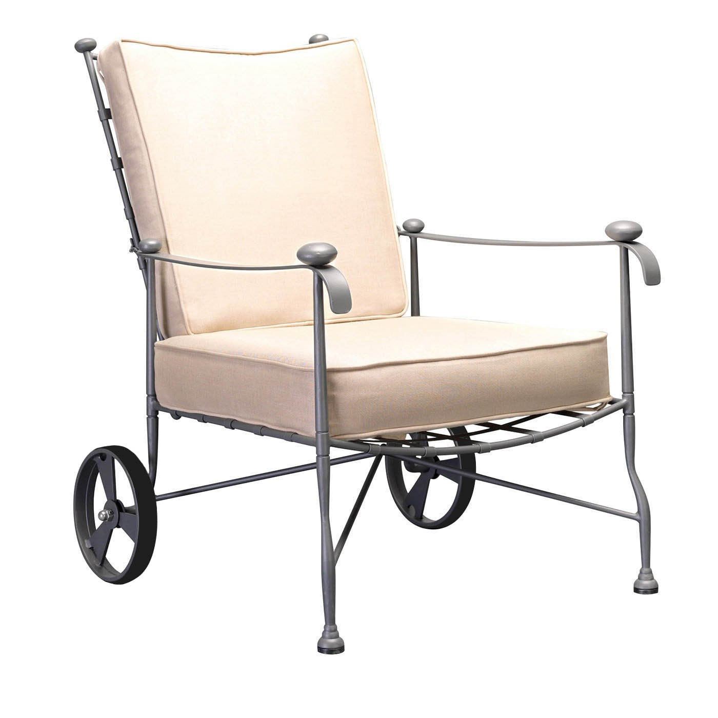 Intreccio Lounge Armchair in Stainless Steel - Main view