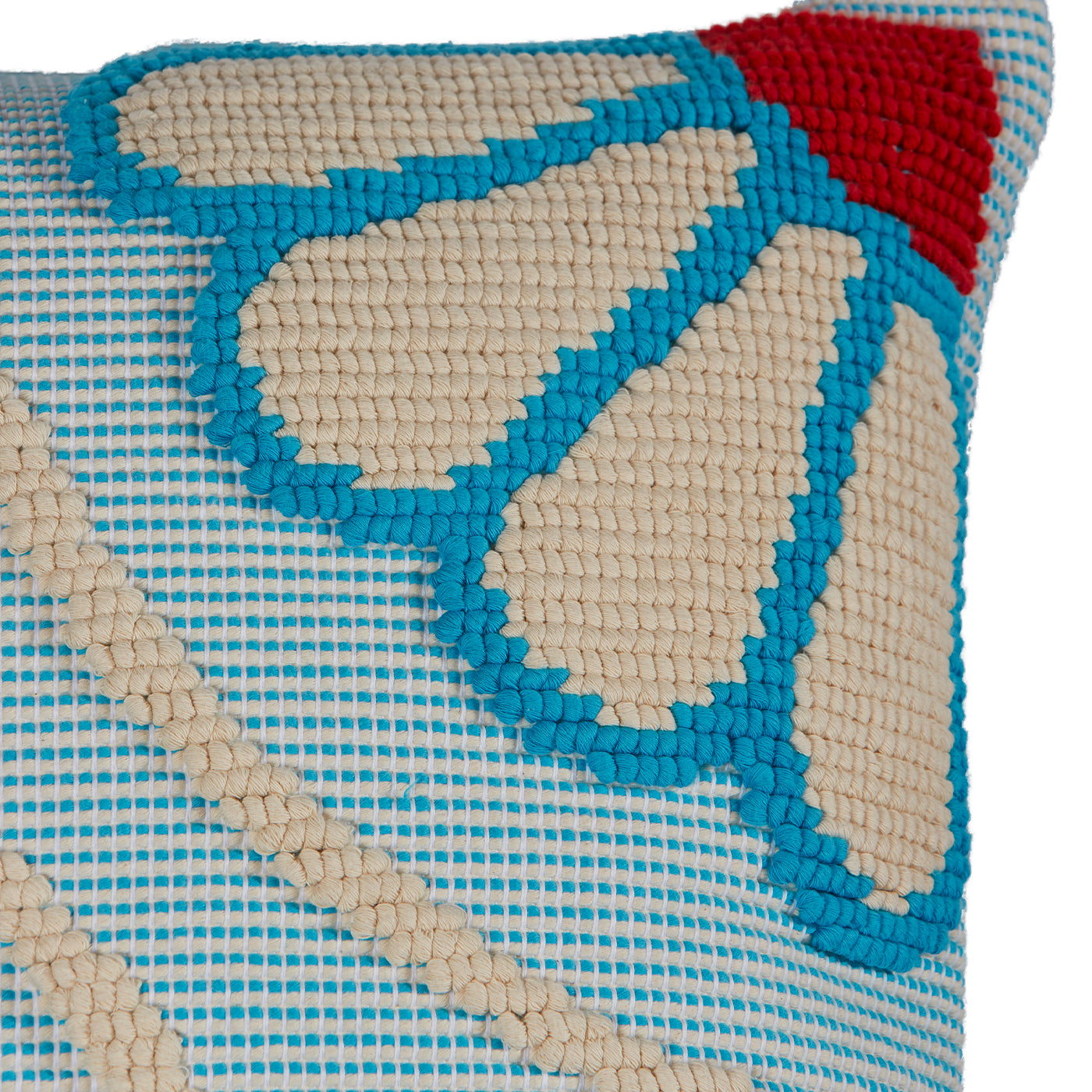 Margherita Square Turquoise Cushion Cover by Carlo Sanna - Alternative view 1