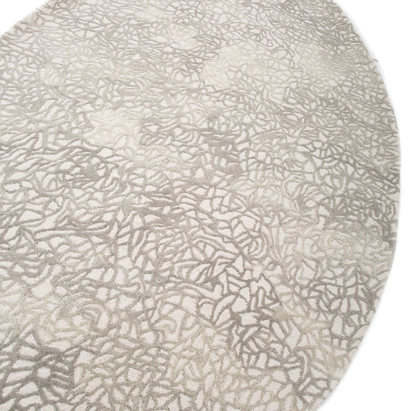 Tapis touffeté à la main Lunar Landscape blanc et gris naturel - Vue alternative 3