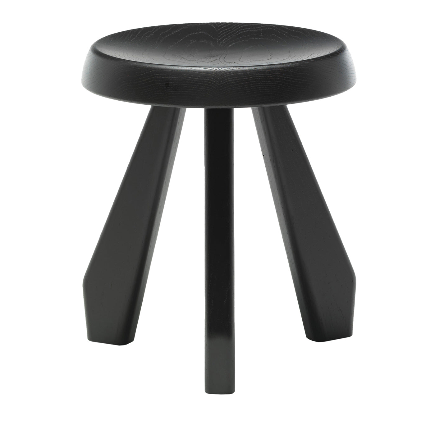 Tabouret Méribel by Charlotte Perriand - Black Oak - Main view