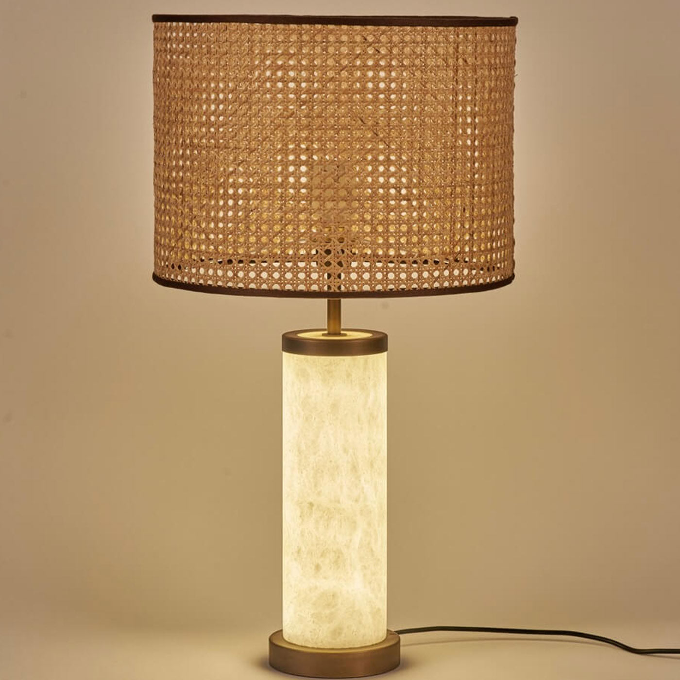 Lámpara de mesa "Hortensia" de alabastro retroiluminada - Vista alternativa 2