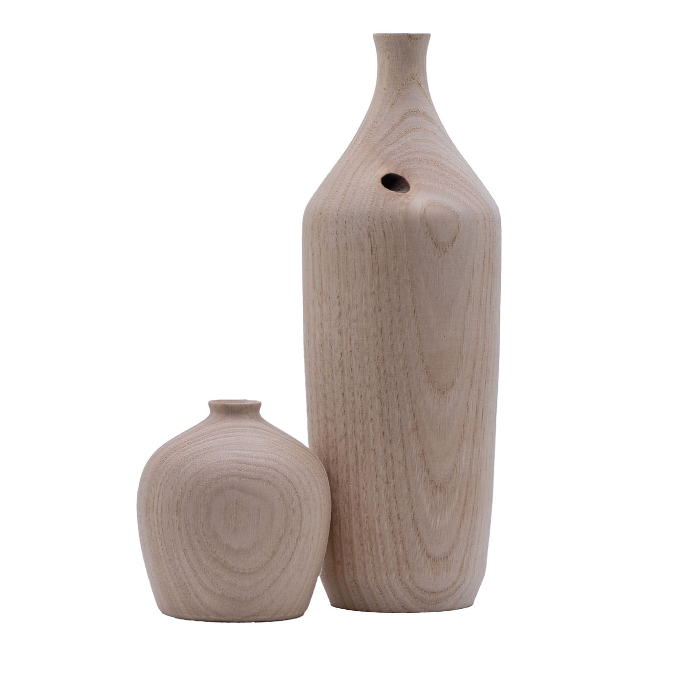 Set de bouteilles sculpturales en bois #3 - Vue principale