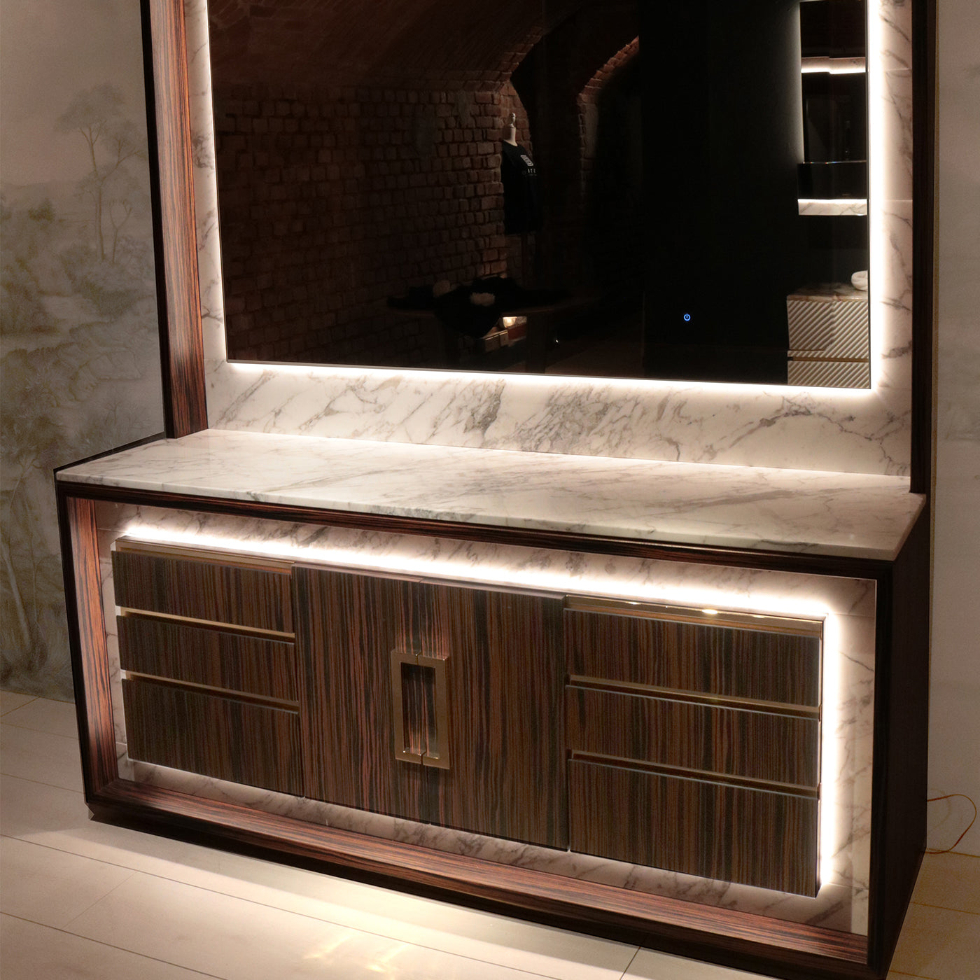 Frame LF Arabescato sideboard with mirror - Alternative view 1