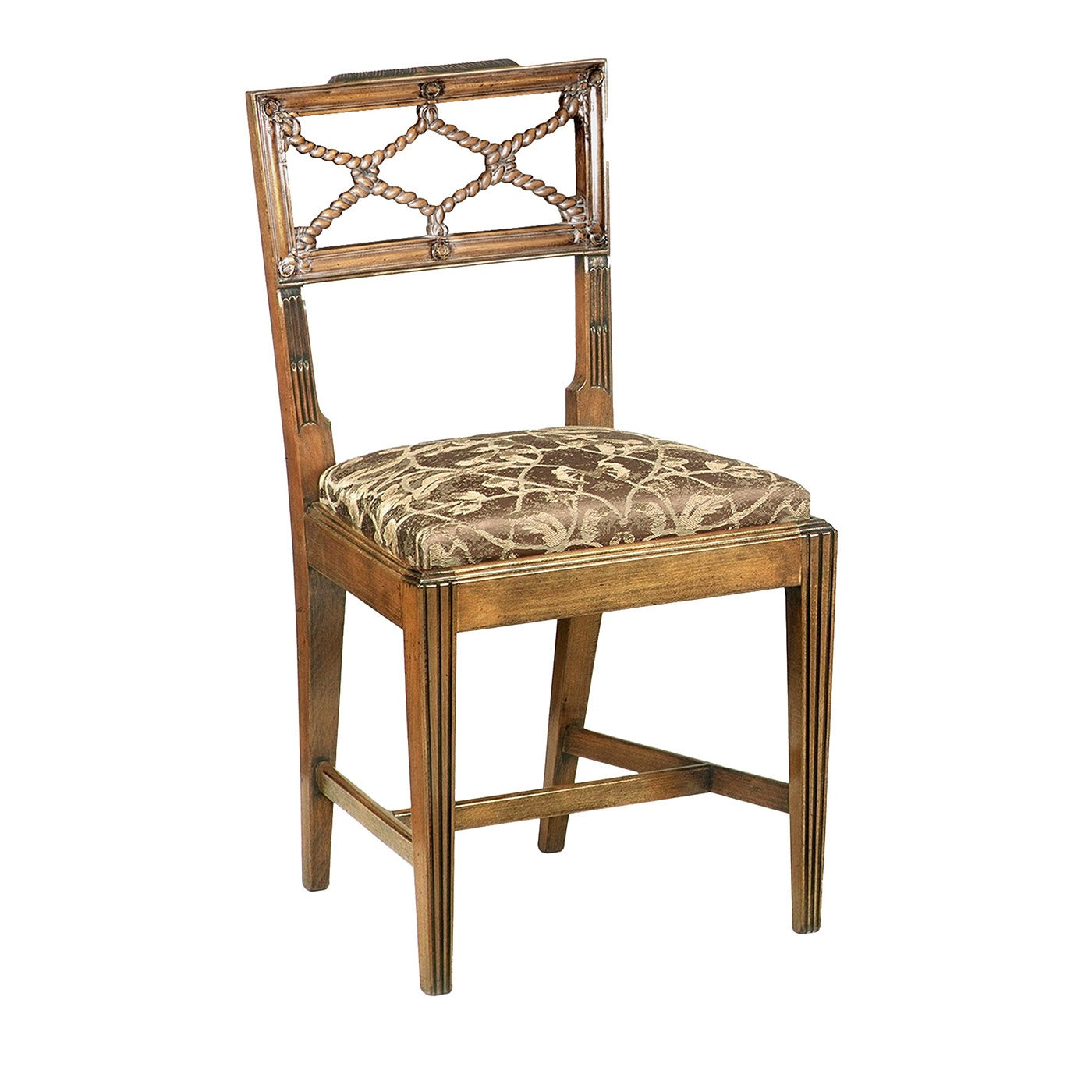 Französischer Empire-Stil Stuhl mit gedrehtem Seil - Hauptansicht