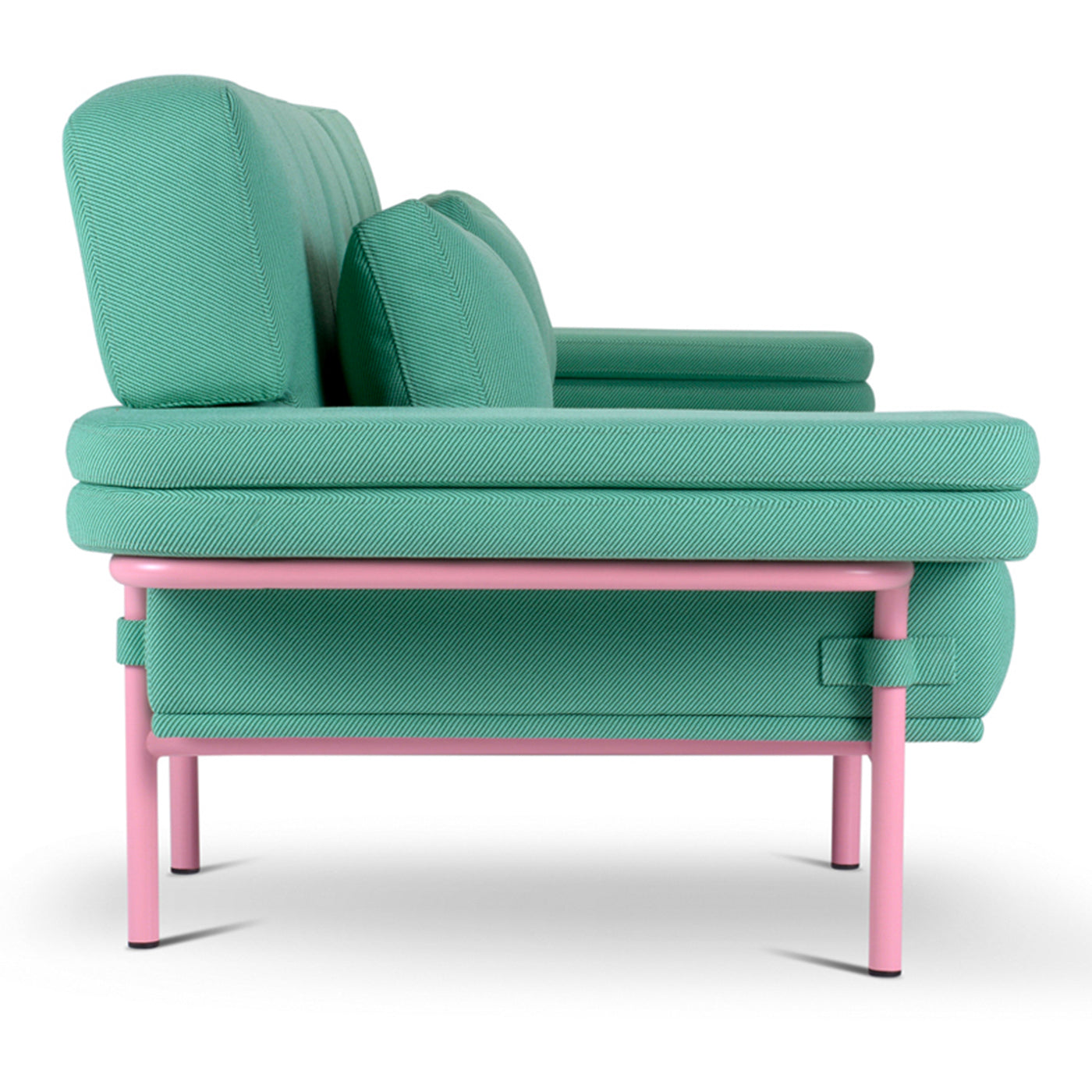 Leo 3-Seater Green & Pink Sofa by Daria Zinovatnaya - Alternative view 2