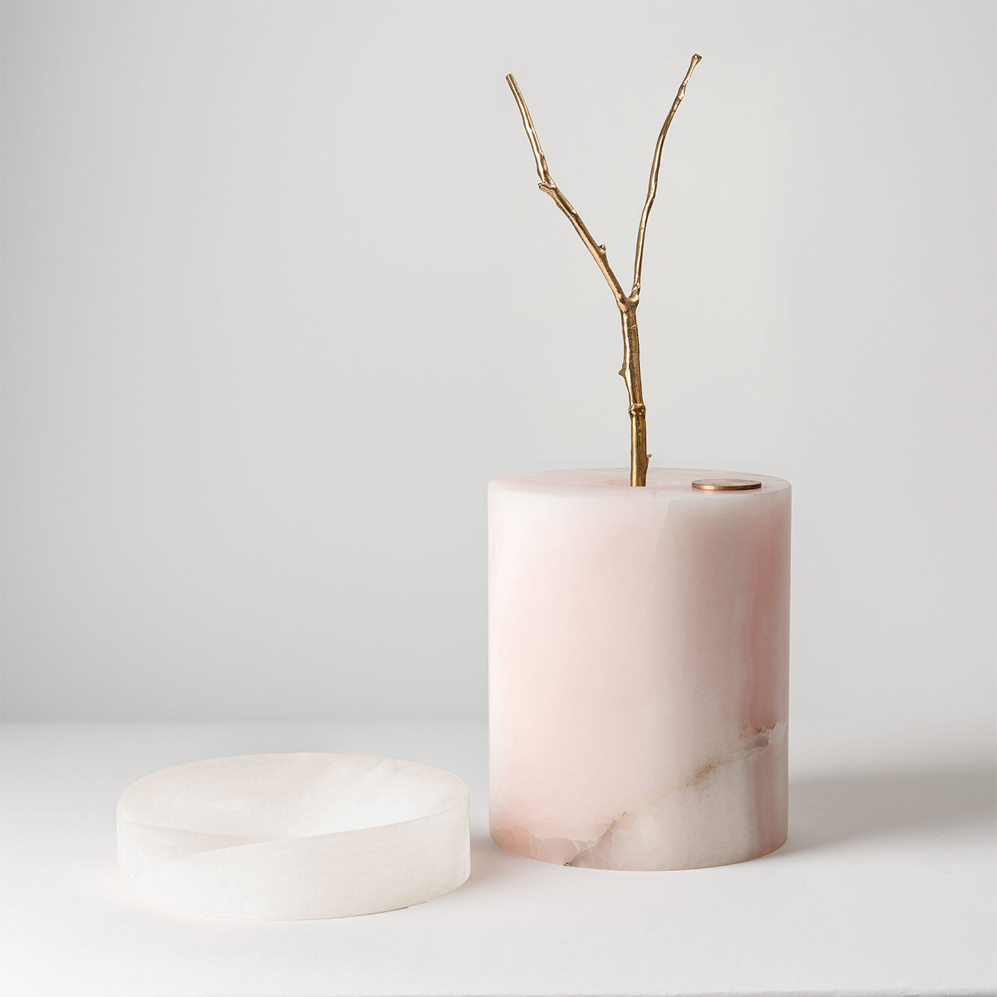 Here and Now White and Pink Onyx Vase #2 - Alternative view 1