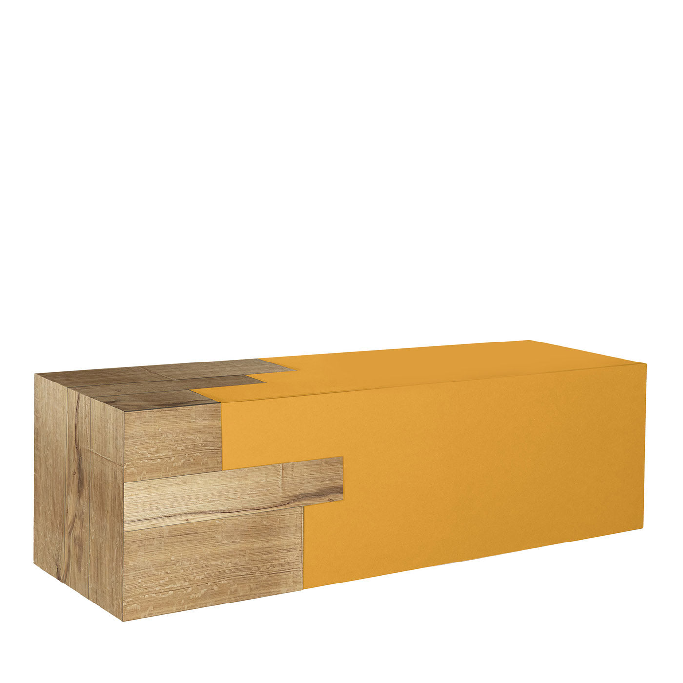 Yellow Suspended Horizontal Fiammifero Cabinet by Giulia Contaldo - Main view